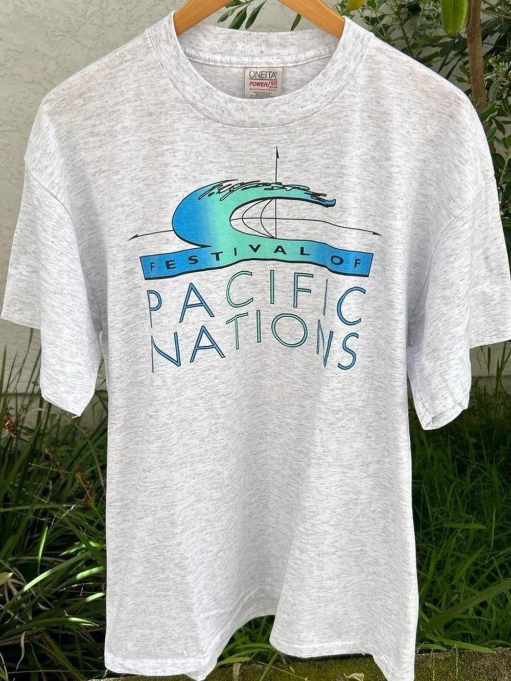Vintage 1990s Festival of Pacific Nations Oneita Graphic T Shirt XL